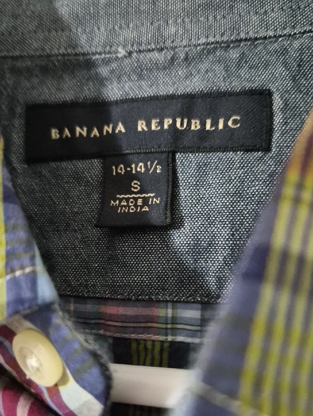 Banana Republic Men's Multicolor Plaid Button-Down Shirt